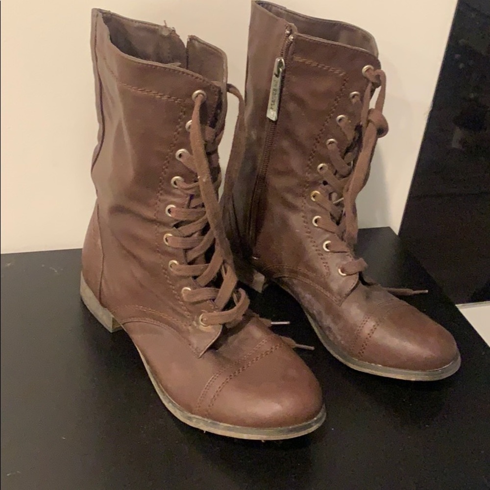 Brown Combat Boots